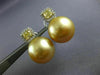 LARGE 1.5CT WHITE & YELLOW DIAMOND & AAA SOUTH SEA PEARL 18K WHITE GOLD EARRINGS