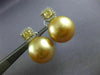 LARGE 1.5CT WHITE & YELLOW DIAMOND & AAA SOUTH SEA PEARL 18K WHITE GOLD EARRINGS