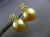 LARGE 1.5CT WHITE & YELLOW DIAMOND & AAA SOUTH SEA PEARL 18K WHITE GOLD EARRINGS