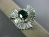 EXTRA LARGE 3.36CT DIAMOND & AAA TSAVORITE PLATINUM 3D OVAL BALLERINA LOVE RING