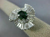 EXTRA LARGE 3.36CT DIAMOND & AAA TSAVORITE PLATINUM 3D OVAL BALLERINA LOVE RING