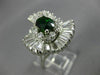 EXTRA LARGE 3.36CT DIAMOND & AAA TSAVORITE PLATINUM 3D OVAL BALLERINA LOVE RING