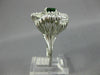 EXTRA LARGE 3.36CT DIAMOND & AAA TSAVORITE PLATINUM 3D OVAL BALLERINA LOVE RING