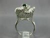 EXTRA LARGE 3.36CT DIAMOND & AAA TSAVORITE PLATINUM 3D OVAL BALLERINA LOVE RING