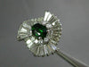 EXTRA LARGE 3.36CT DIAMOND & AAA TSAVORITE PLATINUM 3D OVAL BALLERINA LOVE RING