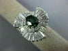 EXTRA LARGE 3.36CT DIAMOND & AAA TSAVORITE PLATINUM 3D OVAL BALLERINA LOVE RING