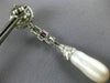EXTRA LARGE 2.58CT DIAMOND AAA RUBY & SOUTH SEA PEARL 14KT WHITE GOLD EARRINGS