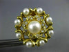 EXTRA LARGE 1.10CT DIAMOND & SOUTH SEA PEARL 18K YELLOW GOLD 3D FLOWER EARRINGS