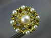 EXTRA LARGE 1.10CT DIAMOND & SOUTH SEA PEARL 18K YELLOW GOLD 3D FLOWER EARRINGS