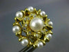 EXTRA LARGE 1.10CT DIAMOND & SOUTH SEA PEARL 18K YELLOW GOLD 3D FLOWER EARRINGS