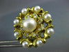 EXTRA LARGE 1.10CT DIAMOND & SOUTH SEA PEARL 18K YELLOW GOLD 3D FLOWER EARRINGS