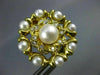 EXTRA LARGE 1.10CT DIAMOND & SOUTH SEA PEARL 18K YELLOW GOLD 3D FLOWER EARRINGS
