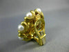 EXTRA LARGE 1.10CT DIAMOND & SOUTH SEA PEARL 18K YELLOW GOLD 3D FLOWER EARRINGS
