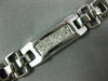 WIDE & LONG 2.50CT DIAMOND 14KT WHITE GOLD 3D PRINCESS INVISIBLE MENS BRACELET