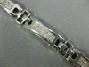 WIDE & LONG 2.50CT DIAMOND 14KT WHITE GOLD 3D PRINCESS INVISIBLE MENS BRACELET