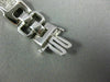 WIDE & LONG 2.50CT DIAMOND 14KT WHITE GOLD 3D PRINCESS INVISIBLE MENS BRACELET