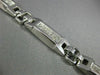 WIDE & LONG 2.50CT DIAMOND 14KT WHITE GOLD 3D PRINCESS INVISIBLE MENS BRACELET