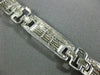WIDE & LONG 2.50CT DIAMOND 14KT WHITE GOLD 3D PRINCESS INVISIBLE MENS BRACELET