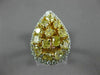 WIDE 2.48CT WHITE & FANCY YELLOW DIAMOND 18KT TWO TONE GOLD 3D ANNIVERSARY RING