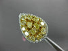 WIDE 2.48CT WHITE & FANCY YELLOW DIAMOND 18KT TWO TONE GOLD 3D ANNIVERSARY RING