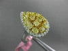 WIDE 2.48CT WHITE & FANCY YELLOW DIAMOND 18KT TWO TONE GOLD 3D ANNIVERSARY RING