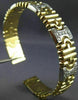 ESTATE WIDE .75CT DIAMOND 18KT WHITE & YELLOW GOLD LOVE BANGLE BRACELET #26481