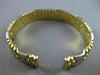 ESTATE WIDE .75CT DIAMOND 18KT WHITE & YELLOW GOLD LOVE BANGLE BRACELET #26481