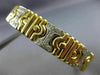 ESTATE WIDE .75CT DIAMOND 18KT WHITE & YELLOW GOLD LOVE BANGLE BRACELET #26481
