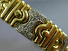 ESTATE WIDE .75CT DIAMOND 18KT WHITE & YELLOW GOLD LOVE BANGLE BRACELET #26481