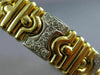 ESTATE WIDE .75CT DIAMOND 18KT WHITE & YELLOW GOLD LOVE BANGLE BRACELET #26481