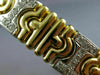 ESTATE WIDE .75CT DIAMOND 18KT WHITE & YELLOW GOLD LOVE BANGLE BRACELET #26481