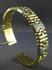 ESTATE WIDE .75CT DIAMOND 18KT WHITE & YELLOW GOLD LOVE BANGLE BRACELET #26481