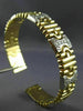 ESTATE WIDE .75CT DIAMOND 18KT WHITE & YELLOW GOLD LOVE BANGLE BRACELET #26481