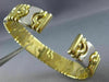 ESTATE WIDE .75CT DIAMOND 18KT WHITE & YELLOW GOLD LOVE BANGLE BRACELET #26481