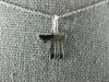 ESTATE SMALL 14KT WHITE GOLD 3D CLASSIC CHAI LIFE PENDANT #526