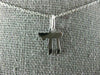 ESTATE SMALL 14KT WHITE GOLD 3D CLASSIC CHAI LIFE PENDANT #526