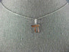 ESTATE SMALL 14KT WHITE GOLD 3D CLASSIC CHAI LIFE PENDANT #526