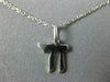 ESTATE SMALL 14KT WHITE GOLD 3D CLASSIC CHAI LIFE PENDANT #526