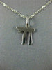 ESTATE SMALL 14KT WHITE GOLD 3D CLASSIC CHAI LIFE PENDANT #526