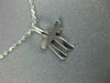 ESTATE SMALL 14KT WHITE GOLD 3D CLASSIC CHAI LIFE PENDANT #526
