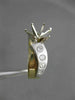 ESTATE .35CT DIAMOND 14KT TWO TONE GOLD ETOILE SEMI MOUNT ENGAGEMENT RING #14822