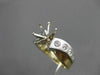 ESTATE .35CT DIAMOND 14KT TWO TONE GOLD ETOILE SEMI MOUNT ENGAGEMENT RING #14822