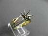 ESTATE .35CT DIAMOND 14KT TWO TONE GOLD ETOILE SEMI MOUNT ENGAGEMENT RING #14822