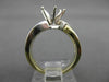 ESTATE .35CT DIAMOND 14KT TWO TONE GOLD ETOILE SEMI MOUNT ENGAGEMENT RING #14822