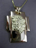 ESTATE LARGE 14KT YELLOW GOLD 3D CLASSIC CHRIST CROSS PENDANT & CHAIN #23732