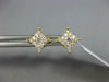 ESTATE .40CT DIAMOND 18KT YELLOW GOLD 3D CLUSTER SQUARE CLASSIC STUD EARRINGS