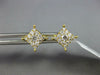 ESTATE .40CT DIAMOND 18KT YELLOW GOLD 3D CLUSTER SQUARE CLASSIC STUD EARRINGS