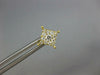 ESTATE .40CT DIAMOND 18KT YELLOW GOLD 3D CLUSTER SQUARE CLASSIC STUD EARRINGS