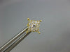 ESTATE .40CT DIAMOND 18KT YELLOW GOLD 3D CLUSTER SQUARE CLASSIC STUD EARRINGS