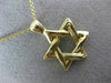 ESTATE 14KT YELLOW GOLD 3D PUFFED STAR OF DAVID FLOATING PENDANT & CHAIN #24960